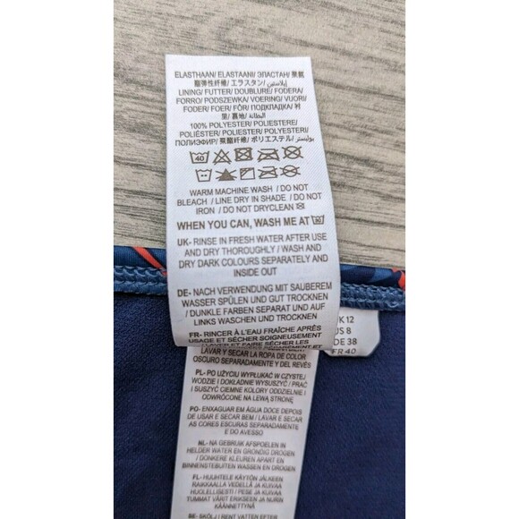 NWOT BODEN Bikini Set Size 8 Swimsuit Navy Blue Floral Amazing Quality Beach #5 - Picture 9 of 9